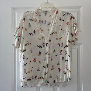 Emma & Olivia Dog Patterned Blouse